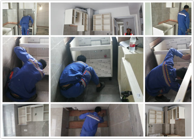 左右手櫥柜安裝工程火熱進(jìn)行中！